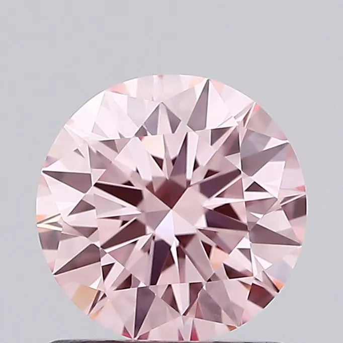 1.10ct Round Lab Grown Diamond (Colour Fancy Vivid Pink, Clarity VVS2, Cut ID, IGI Certified)