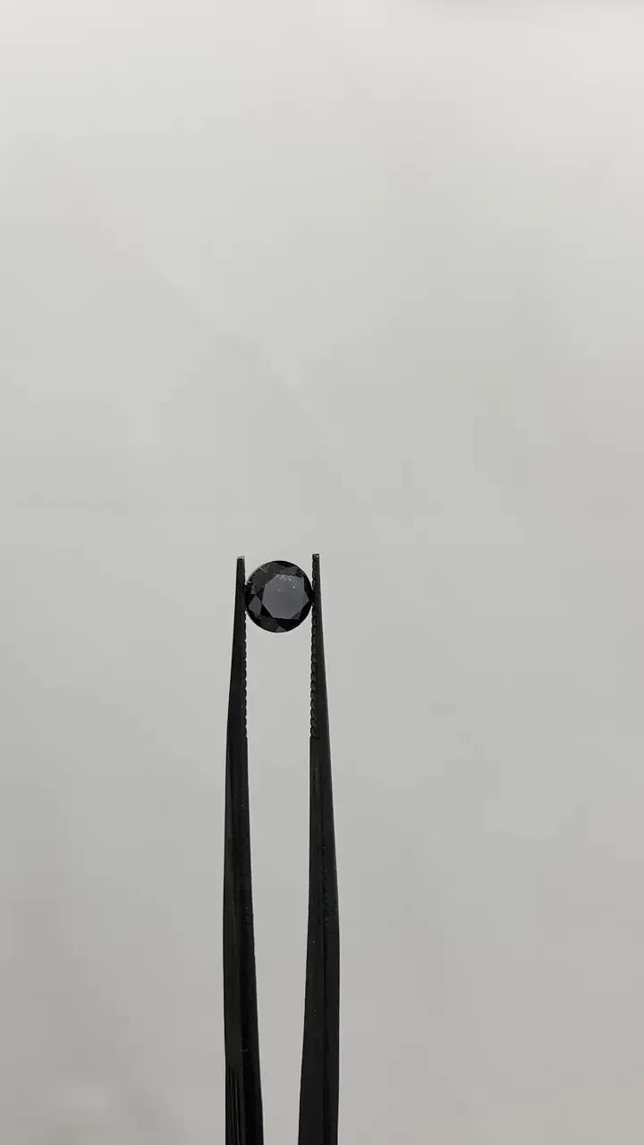1.17ct Round Natural Diamond (Colour Fancy Black, Clarity VVS2, Cut EX, GIA Certified)