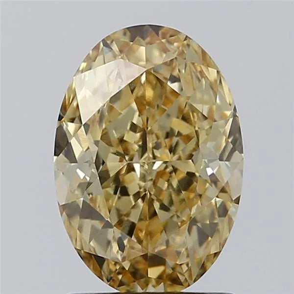 1.31ct Oval Lab Grown Diamond (Colour Fancy Vivid Yellow, Clarity VVS2, IGI Certified)