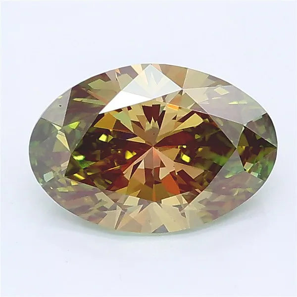 1.48ct Oval Lab Grown Diamond (Colour Fancy Intense Green, Clarity VS1, IGI Certified)