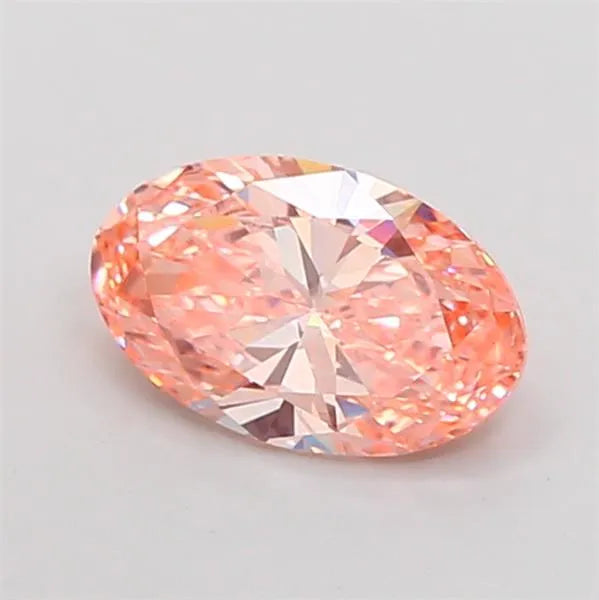1.50ct Oval Lab Grown Diamond (Colour Fancy Vivid Orangey Pink, Clarity VS1, IGI Certified)