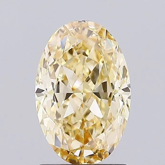 1.71ct Oval Lab Grown Diamond (Colour Fancy Light Brownish Yellow, Clarity VVS2, IGI Certified)