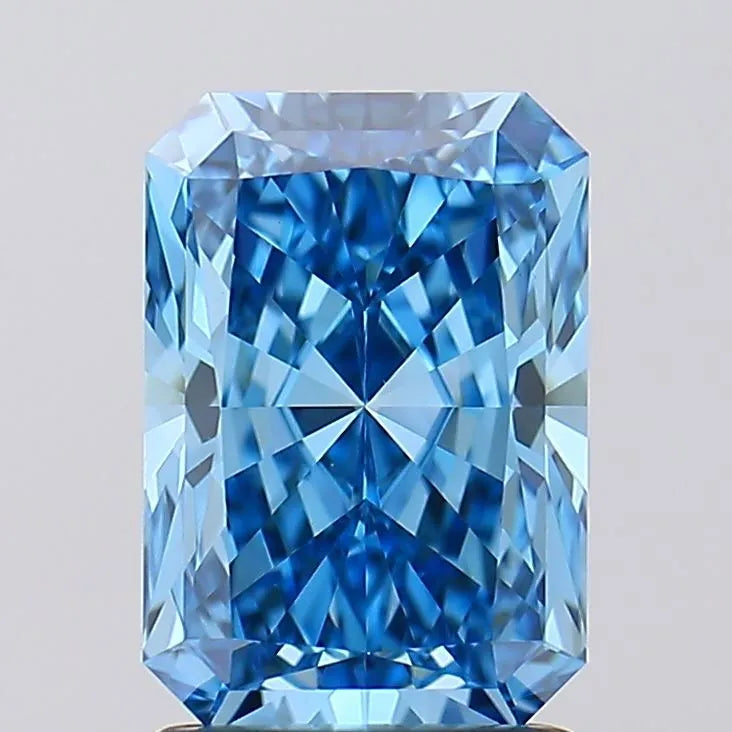 1.81ct Radiant Lab Grown Diamond (Colour Fancy Vivid Blue, Clarity VVS2, Cut GD, IGI Certified)