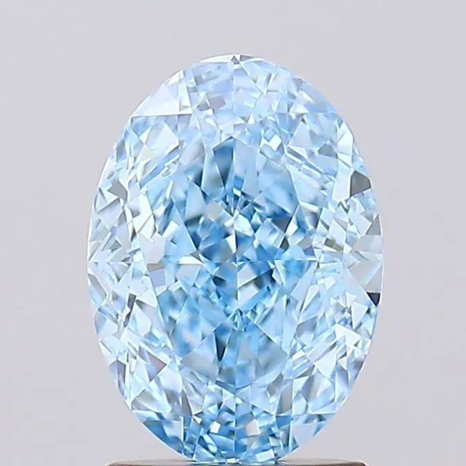 1.90ct Oval Lab Grown Diamond (Colour Fancy Vivid Blue, Clarity FL, IGI Certified)