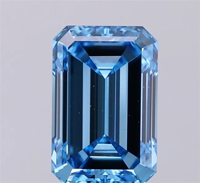 2.00ct Emerald Lab Grown Diamond (Colour Fancy Vivid Blue, Clarity VS1, IGI Certified)