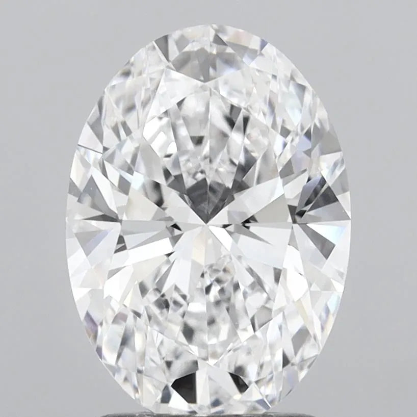 2.00ct Oval Lab Grown Diamond (Colour D, Clarity VVS1, IGI Certified)