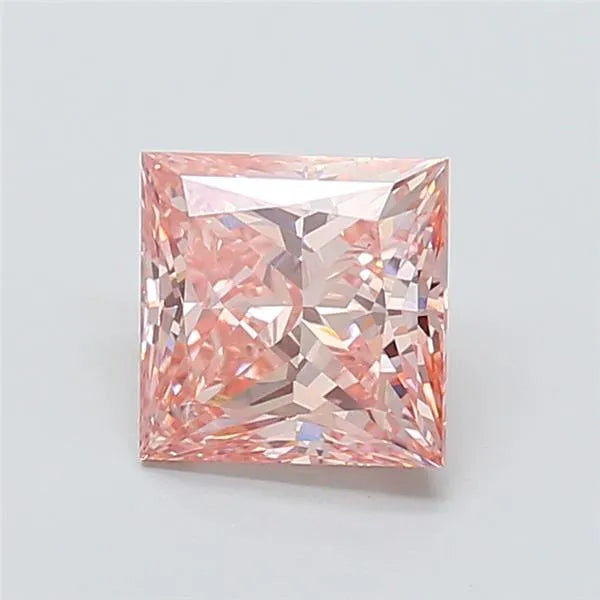 2.00ct Princess Lab Grown Diamond (Colour Fancy Intense Pink, Clarity VVS2, IGI Certified)