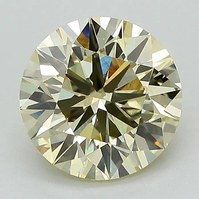2.00ct Round Lab Grown Diamond (Colour Fancy Light Yellow, Clarity VS1, Cut ID, IGI Certified)