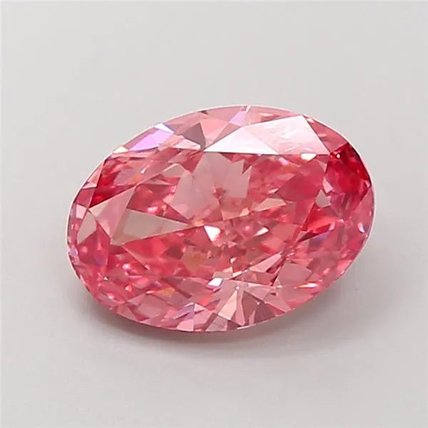 2.01ct Oval Lab Grown Diamond (Colour Fancy Vivid Pink, Clarity VS1, IGI Certified)