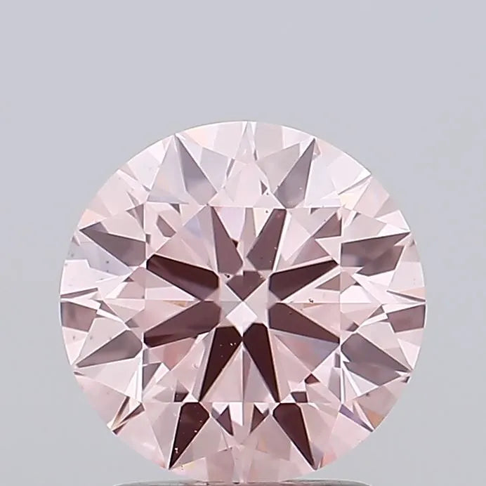 2.01ct Round Lab Grown Diamond (Colour Fancy Vivid Pink, Clarity VS2, Cut ID, IGI Certified)