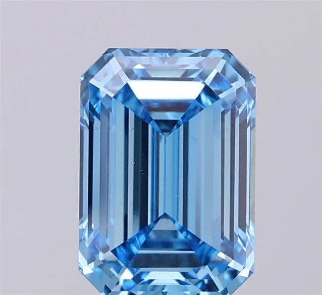 2.02ct Emerald Lab Grown Diamond (Colour Fancy Vivid Blue, Clarity VS1, IGI Certified)