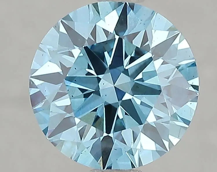 2.02ct Round Lab Grown Diamond (Colour Fancy Vivid Blue, Clarity VS2, Cut ID, IGI Certified)