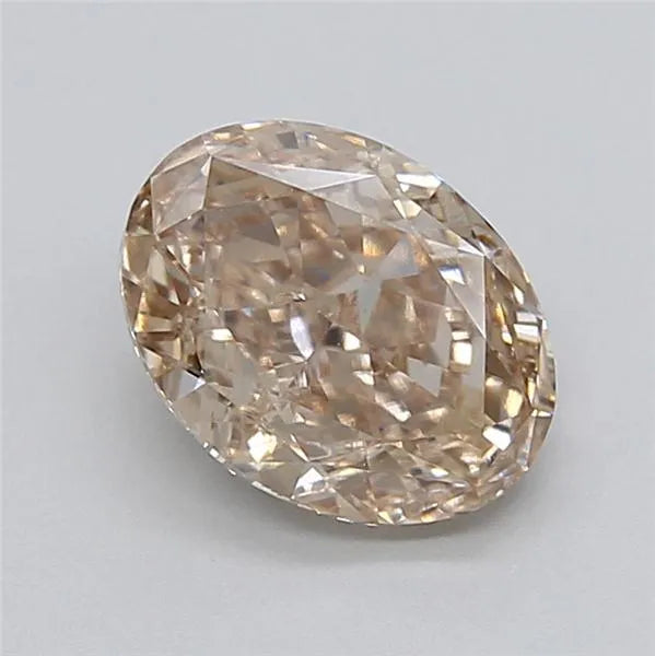 2.03ct Oval Lab Grown Diamond (Colour Very Light Brown, Clarity VVS2, IGI Certified)