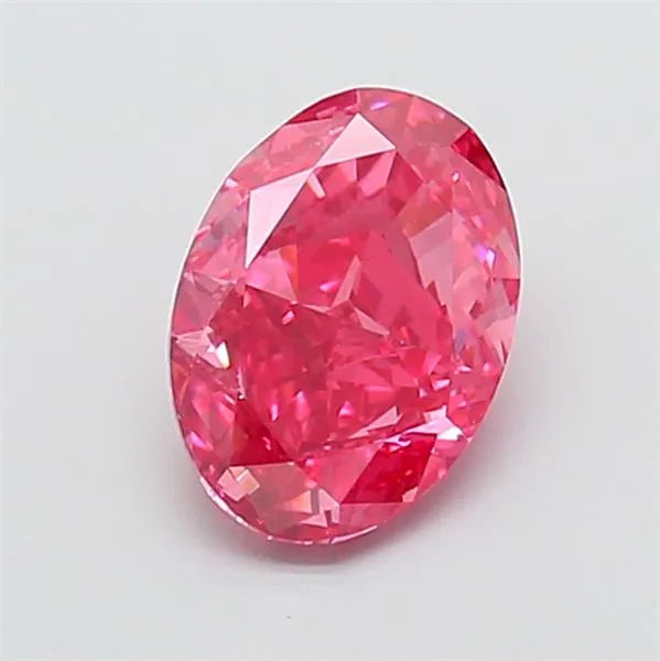 2.04ct Oval Lab Grown Diamond (Colour Fancy Vivid Pink, Clarity VVS2, IGI Certified)