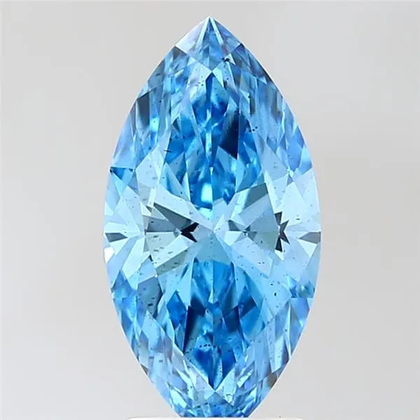 2.06ct Marquise Lab Grown Diamond (Colour Fancy Vivid Blue, Clarity SI1, IGI Certified)