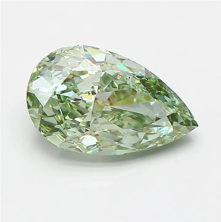 2.19ct Pear Lab Grown Diamond (Colour Fancy Vivid Green, Clarity VVS2, IGI Certified)