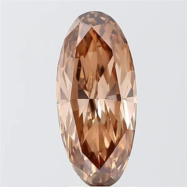 2.41ct Oval Lab Grown Diamond (Colour Fancy Brown, Clarity VVS2, IGI Certified)