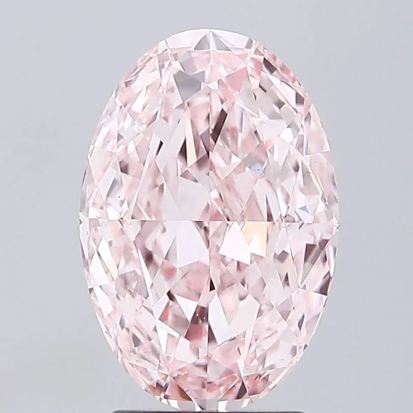2.51ct Oval Lab Grown Diamond (Colour Fancy Vivid Pink, Clarity VS1, IGI Certified)