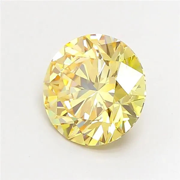 2.51ct Round Lab Grown Diamond (Colour Fancy Light Brownish Yellow, Clarity VS1, Cut ID, IGI Certified)