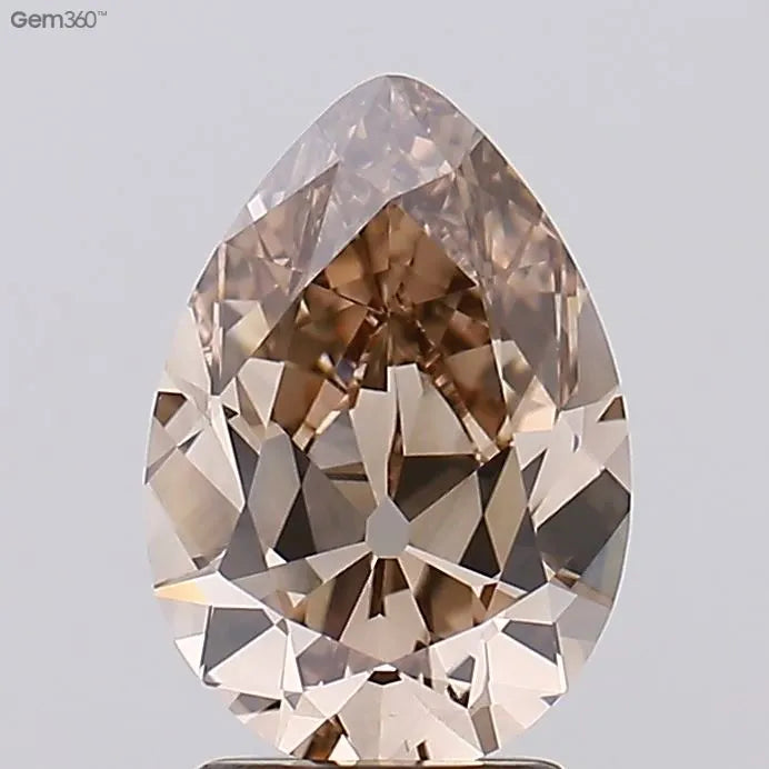 2.52ct Pear Lab Grown Diamond (Colour Fancy Brown, Clarity VS1, IGI Certified)