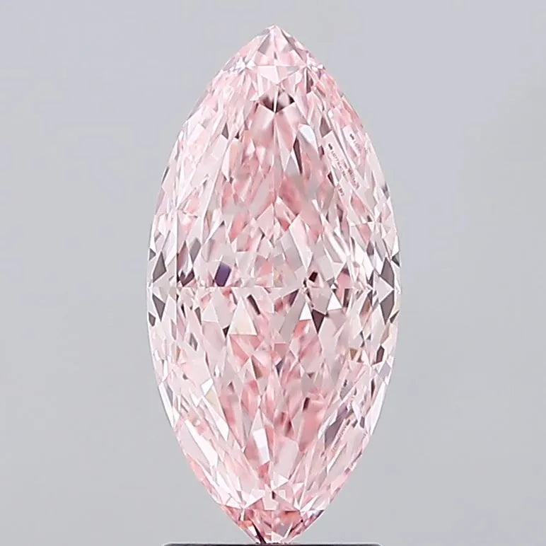 2.84ct Marquise Lab Grown Diamond (Colour Fancy Vivid Pink, Clarity VVS2, IGI Certified)