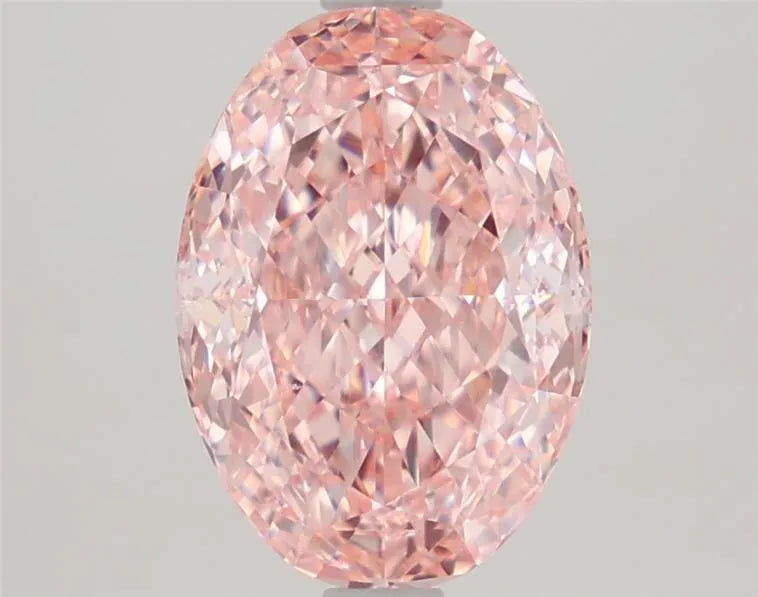 2.90ct Oval Lab Grown Diamond (Colour Fancy Vivid Pink, Clarity VVS2, IGI Certified)