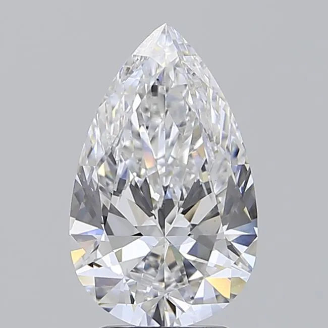 2.91ct Pear Lab Grown Diamond (Colour D, Clarity VVS2, IGI Certified)