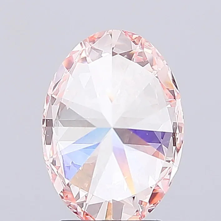 3.00ct Oval Lab Grown Diamond (Colour Fancy Vivid Pink, Clarity VVS2, IGI Certified)