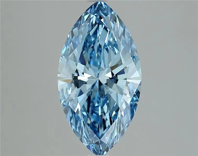 3.01ct Marquise Lab Grown Diamond (Colour Fancy Vivid Blue, Clarity VVS2, IGI Certified)