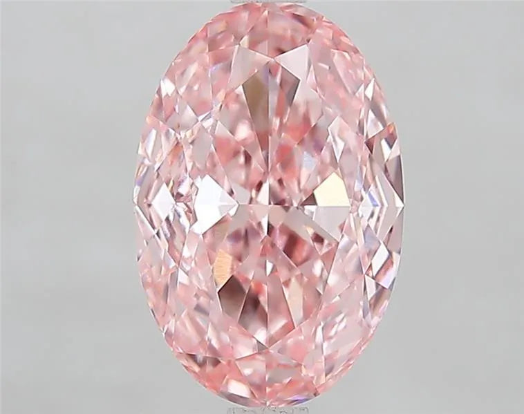 3.01ct Oval Lab Grown Diamond (Colour Fancy Vivid Pink, Clarity VS1, IGI Certified)