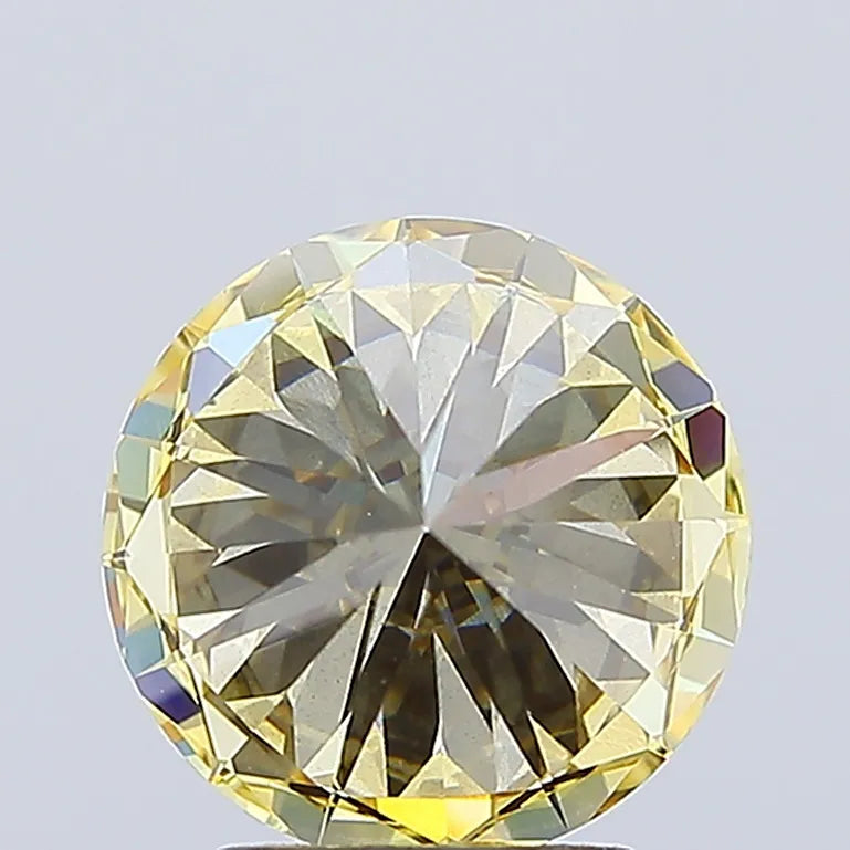 3.01ct Round Lab Grown Diamond (Colour Fancy Yellow, Clarity SI1, Cut ID, IGI Certified)