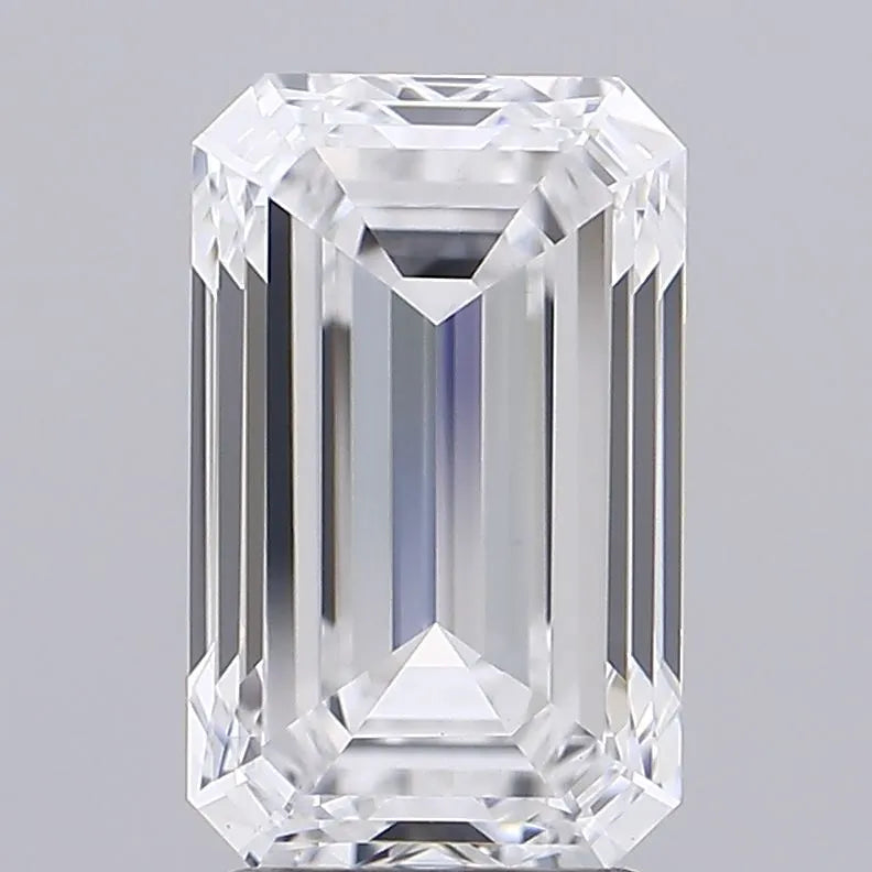 3.02ct Emerald Lab Grown Diamond (Colour D, Clarity VVS2, IGI Certified)