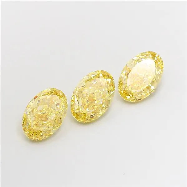 3.02ct Oval Lab Grown Diamond (Colour Fancy Yellow, Clarity VVS2, IGI Certified)