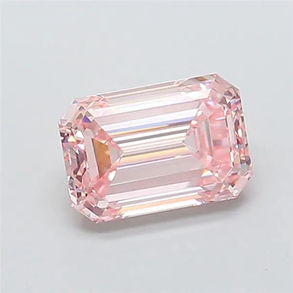 3.04ct Emerald Lab Grown Diamond (Colour Fancy Intense Pink, Clarity VVS2, IGI Certified)