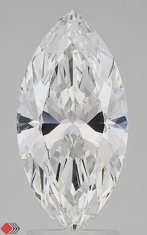 3.07ct Marquise Lab Grown Diamond (Colour E, Clarity VVS2, IGI Certified)