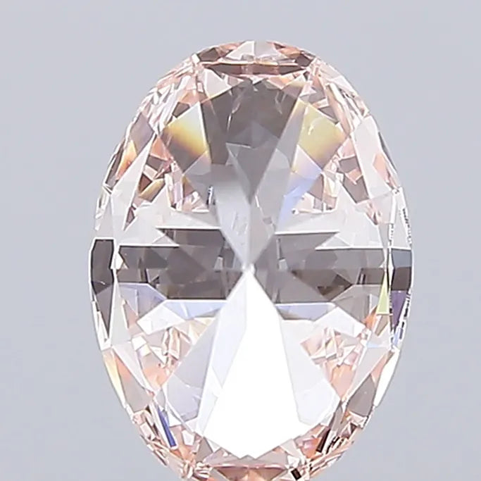 3.08ct Oval Lab Grown Diamond (Colour Fancy Vivid Pink, Clarity VVS2, IGI Certified)