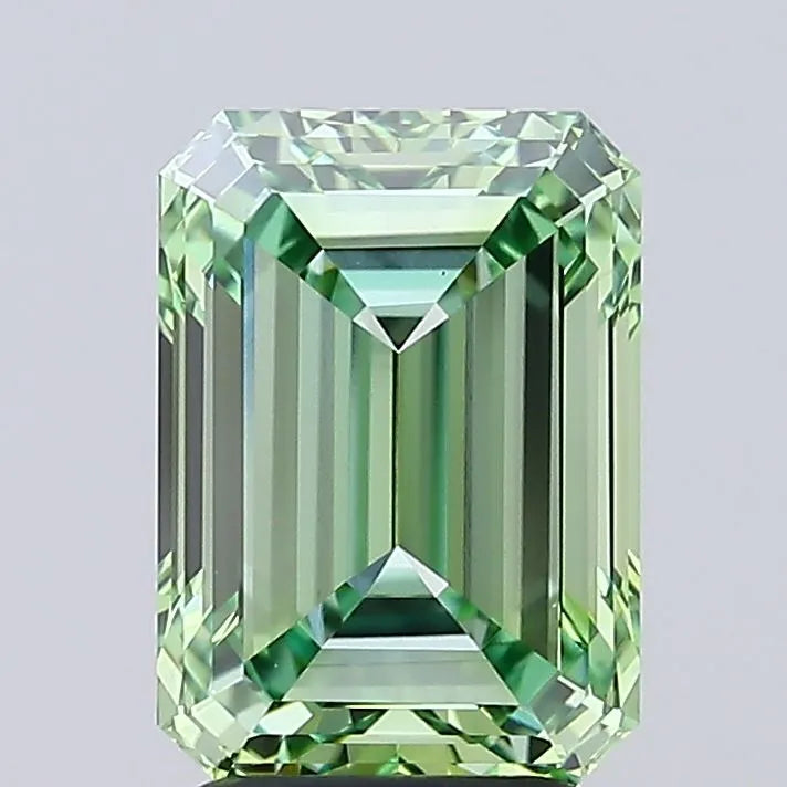 3.20ct Emerald Lab Grown Diamond (Colour Fancy Vivid Green, Clarity VVS2, IGI Certified)