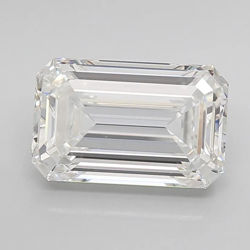 3.42ct Emerald Lab Grown Diamond (Colour F, Clarity IF, Cut EX, IGI Certified)