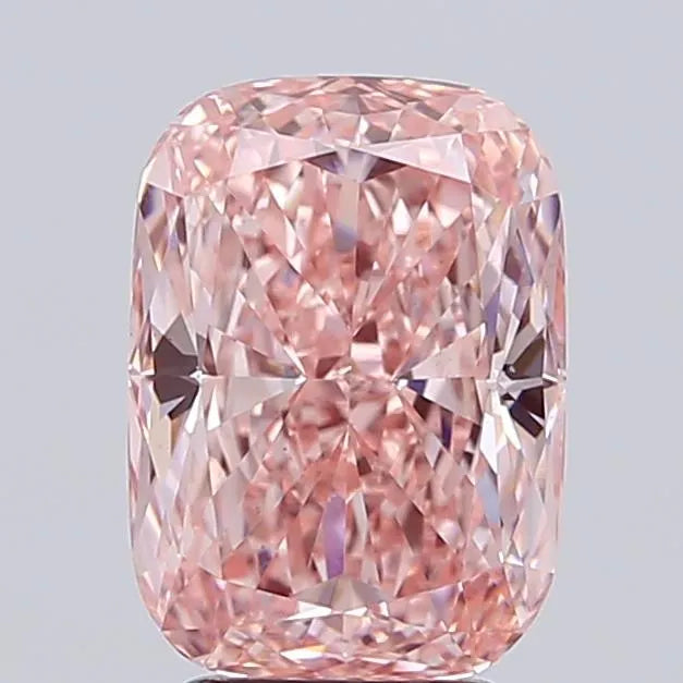 3.57ct Cushion modified Lab Grown Diamond (Colour Fancy Vivid Pink, Clarity VS2, IGI Certified)