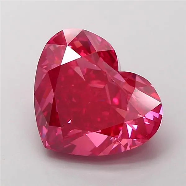 4.07ct Heart Lab Grown Diamond (Colour Fancy Vivid Pink, Clarity VVS2, IGI Certified)