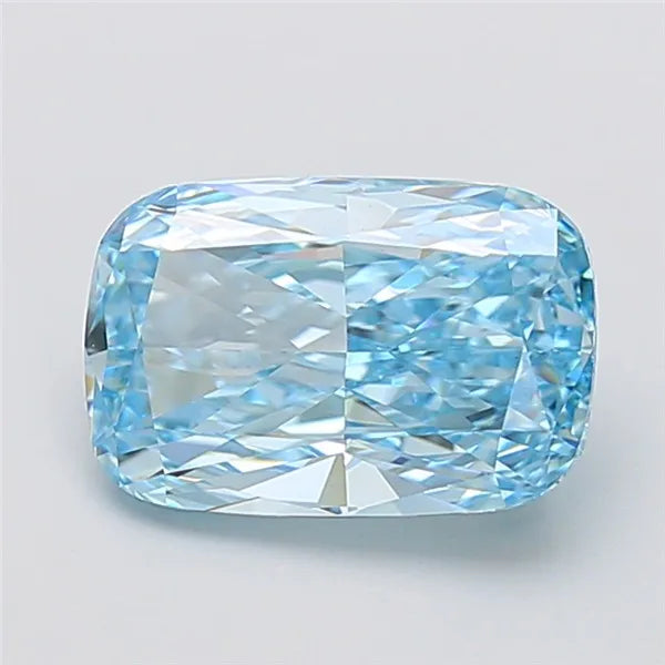 4.10ct Cushion modified Lab Grown Diamond (Colour Fancy Vivid Blue, Clarity VS1, IGI Certified)
