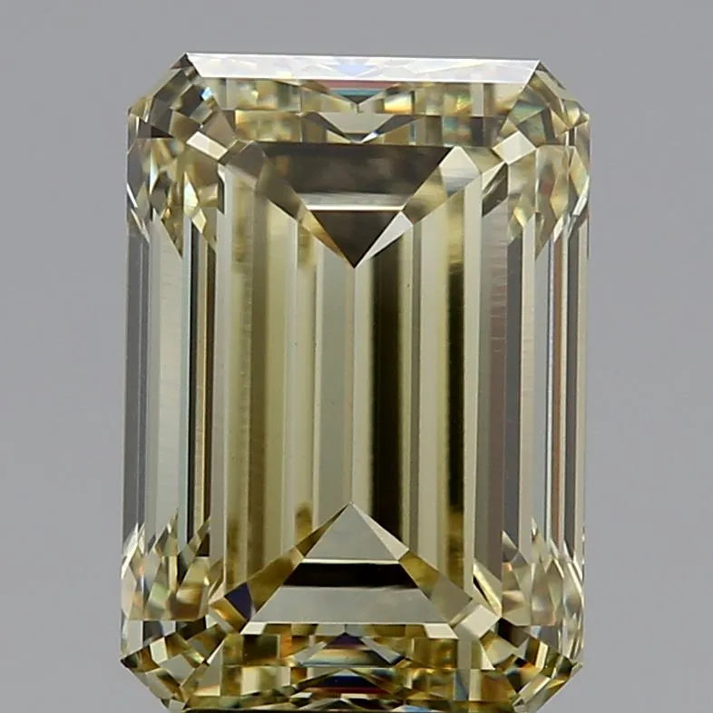 5.01ct Emerald Lab Grown Diamond (Colour Fancy Yellow, Clarity VVS2, Cut VG, IGI Certified)