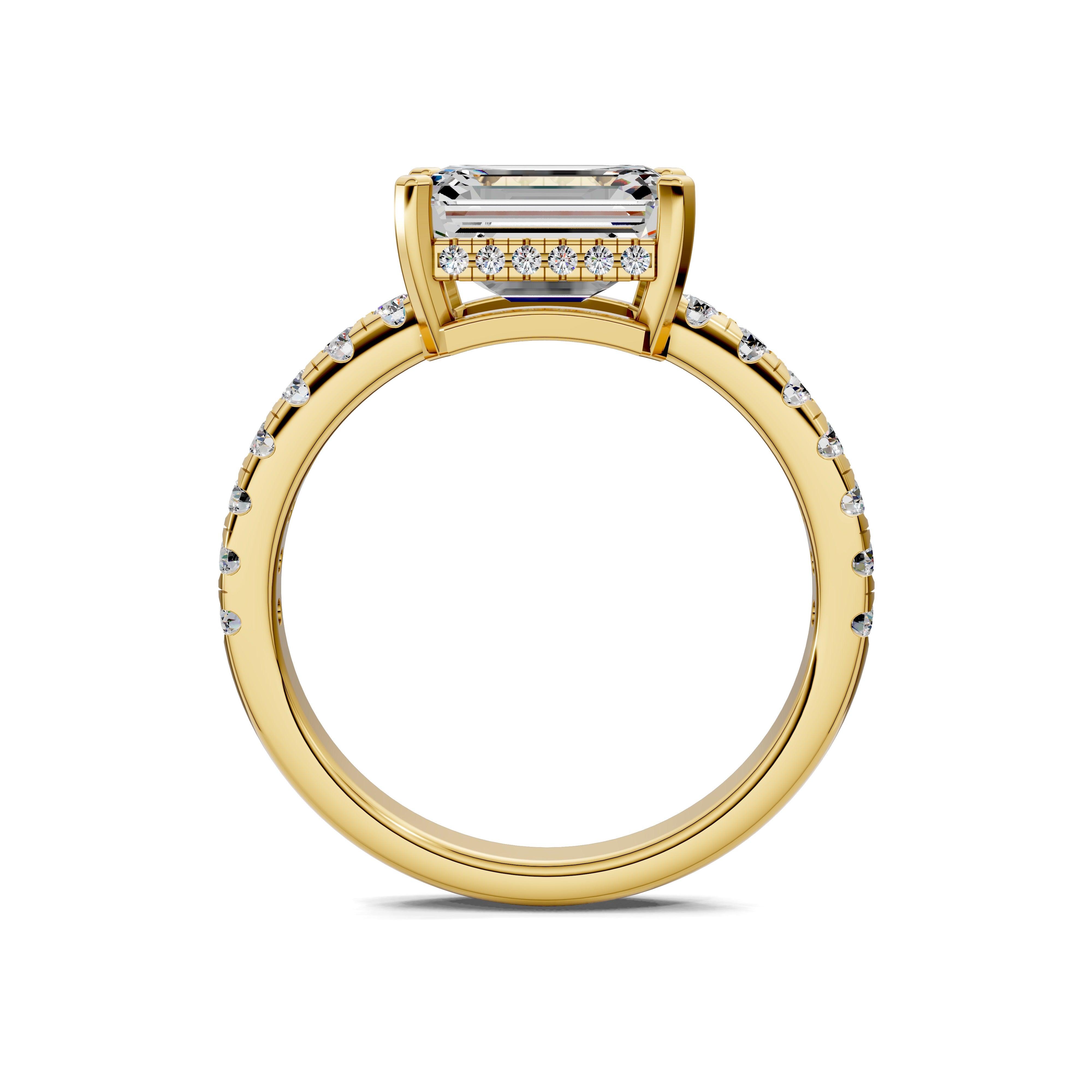 The Cassia Emerald Pavé Ring