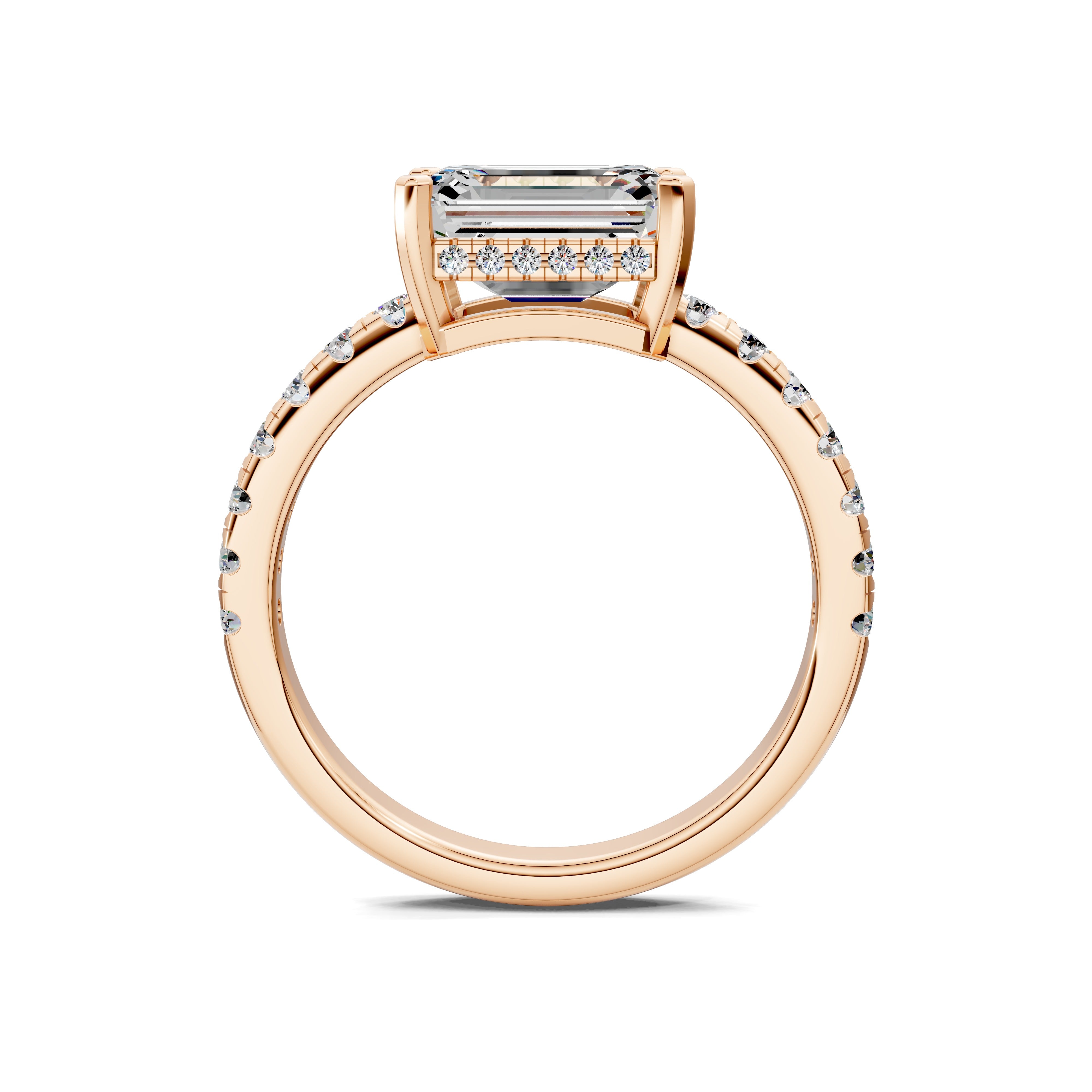 The Cassia Emerald Pavé Ring