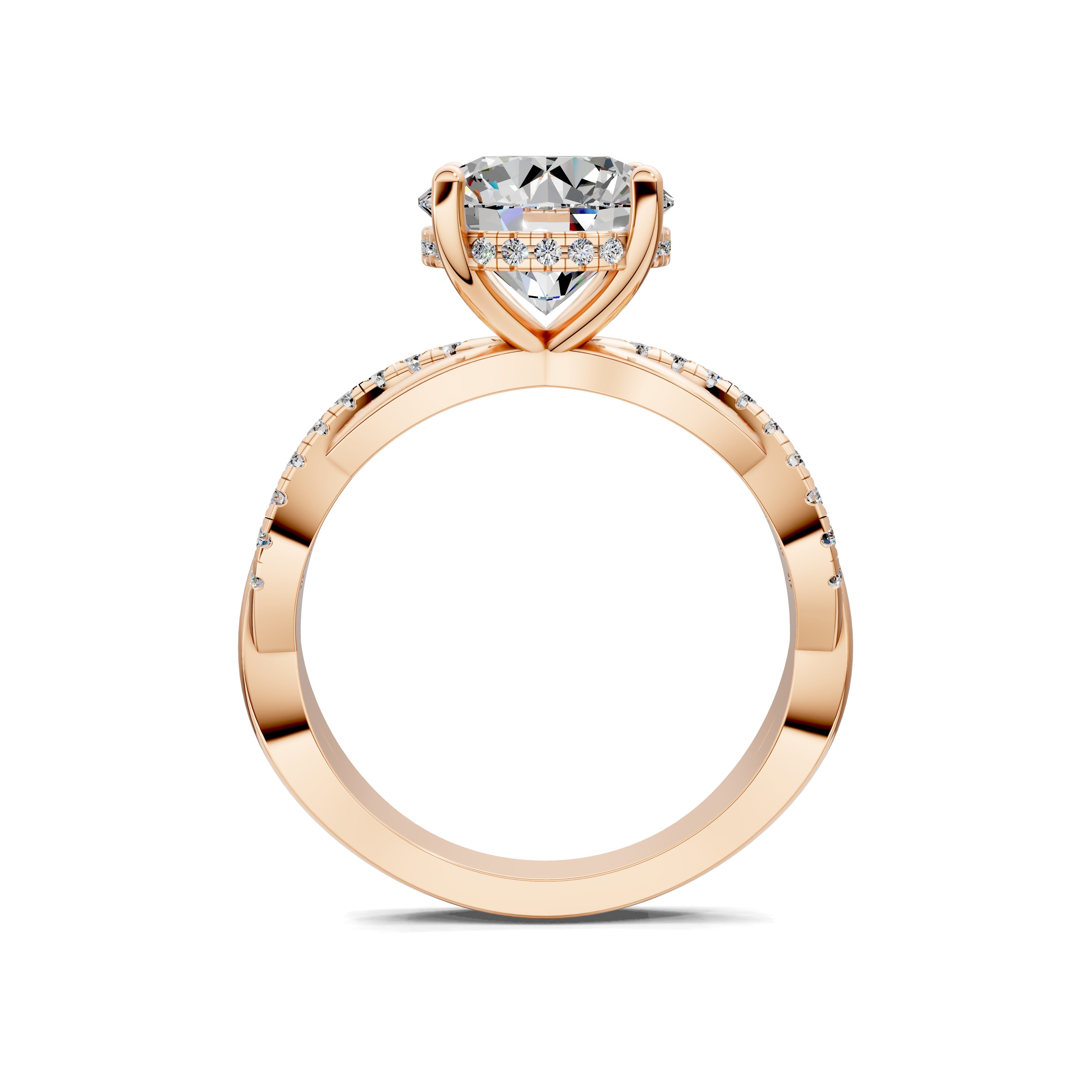 The Celeste Pave Rope Diamond Ring