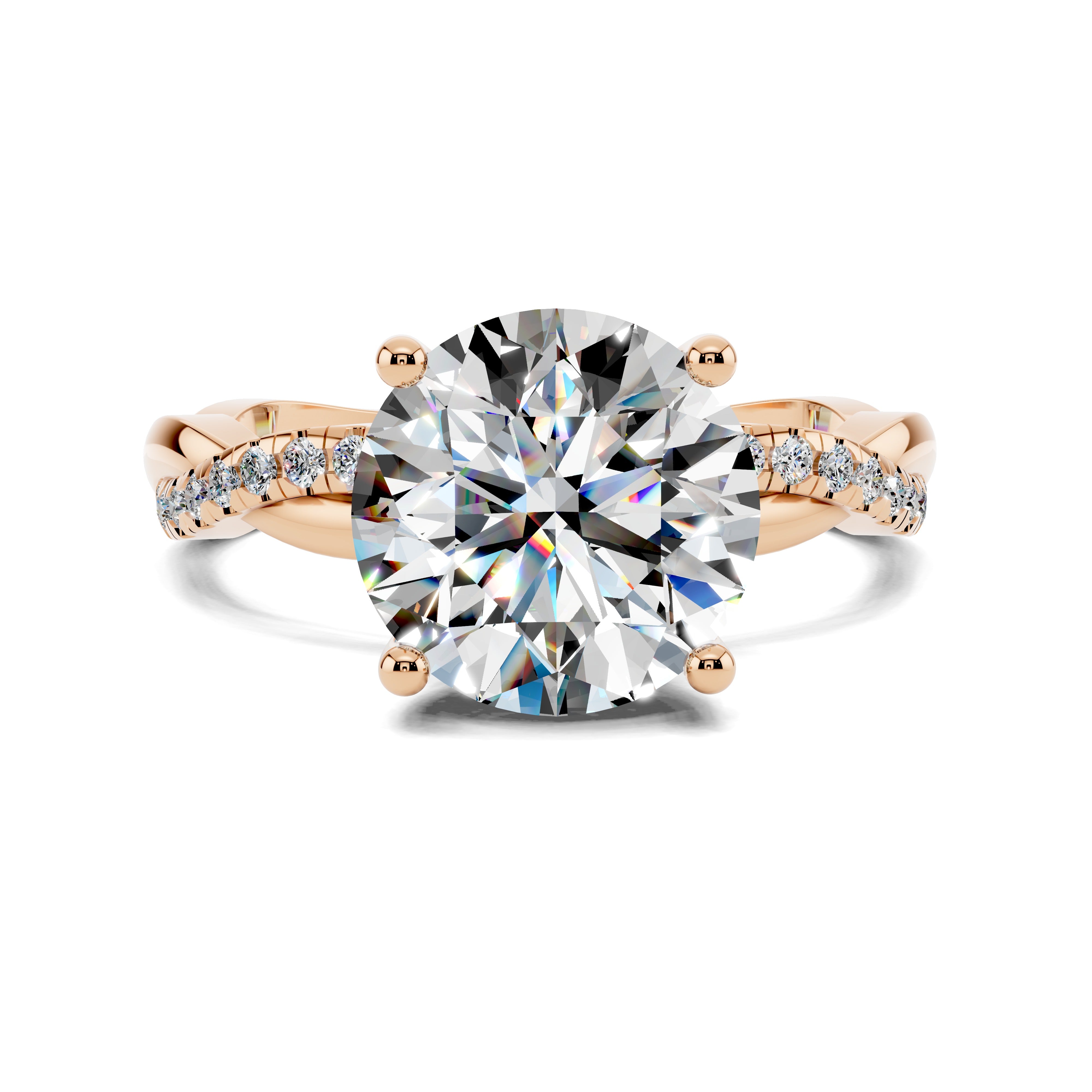 The Celeste Pave Rope Diamond Ring