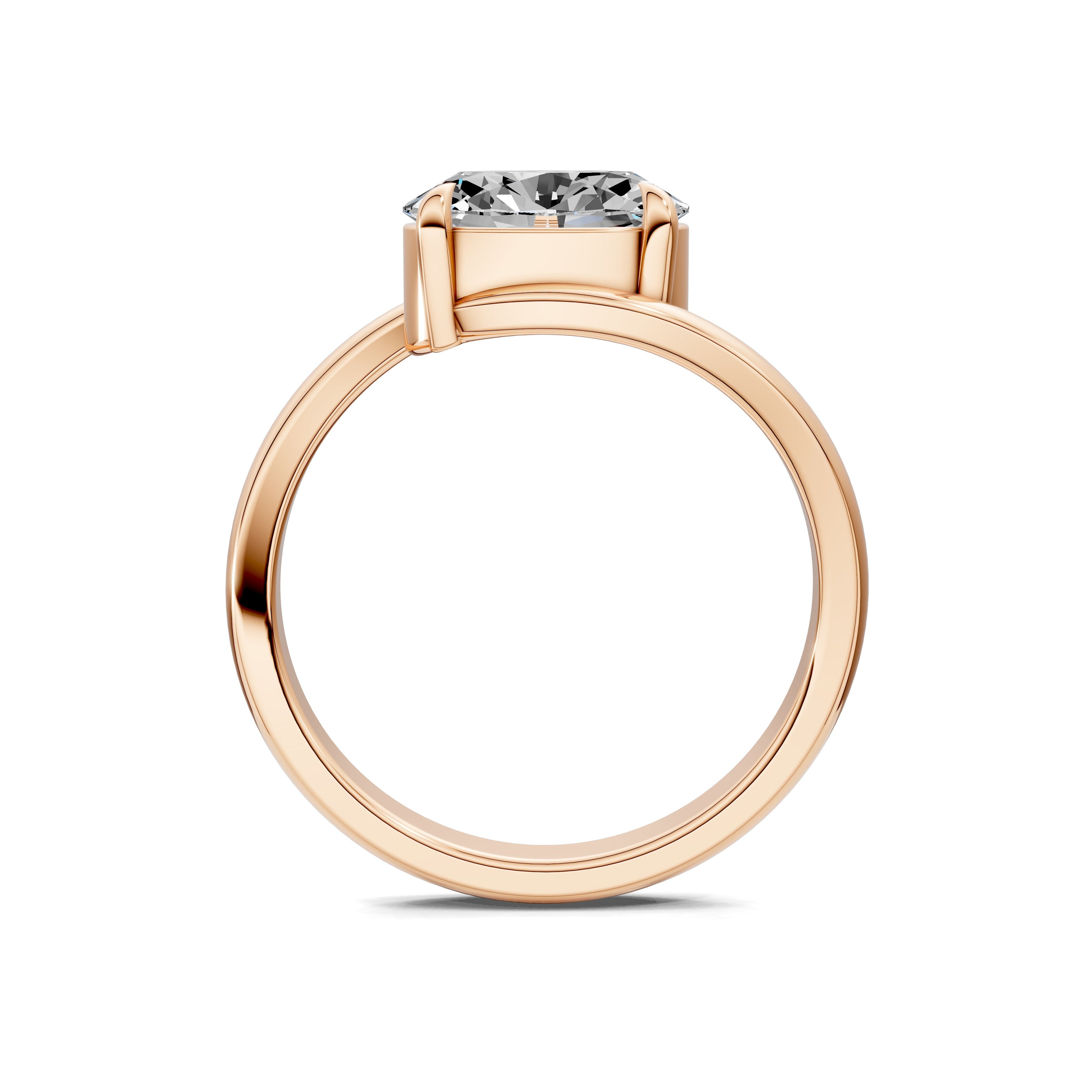 The Nova Sol Oval Diamond Bypass Ring