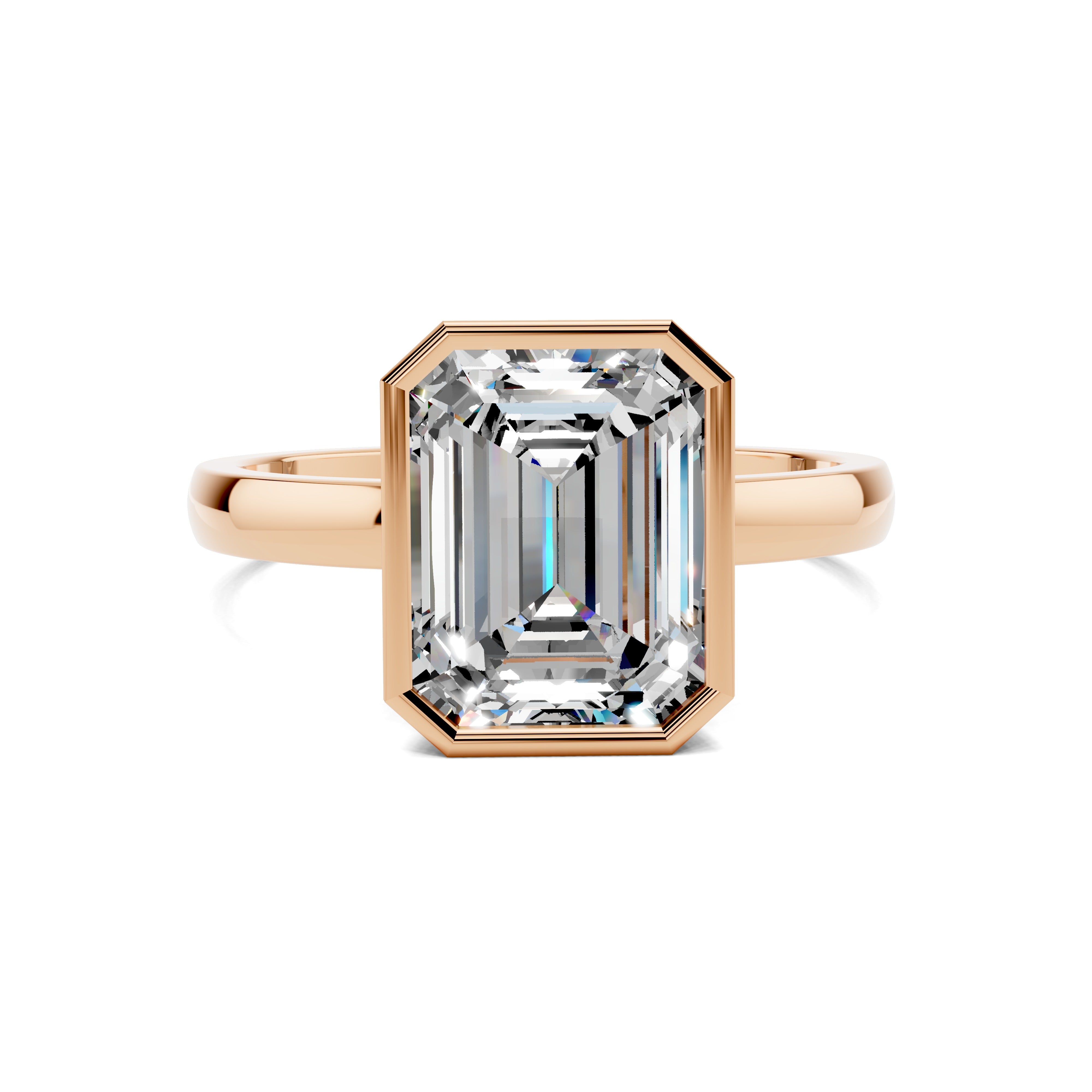 The Orion Bezel Emerald Ring