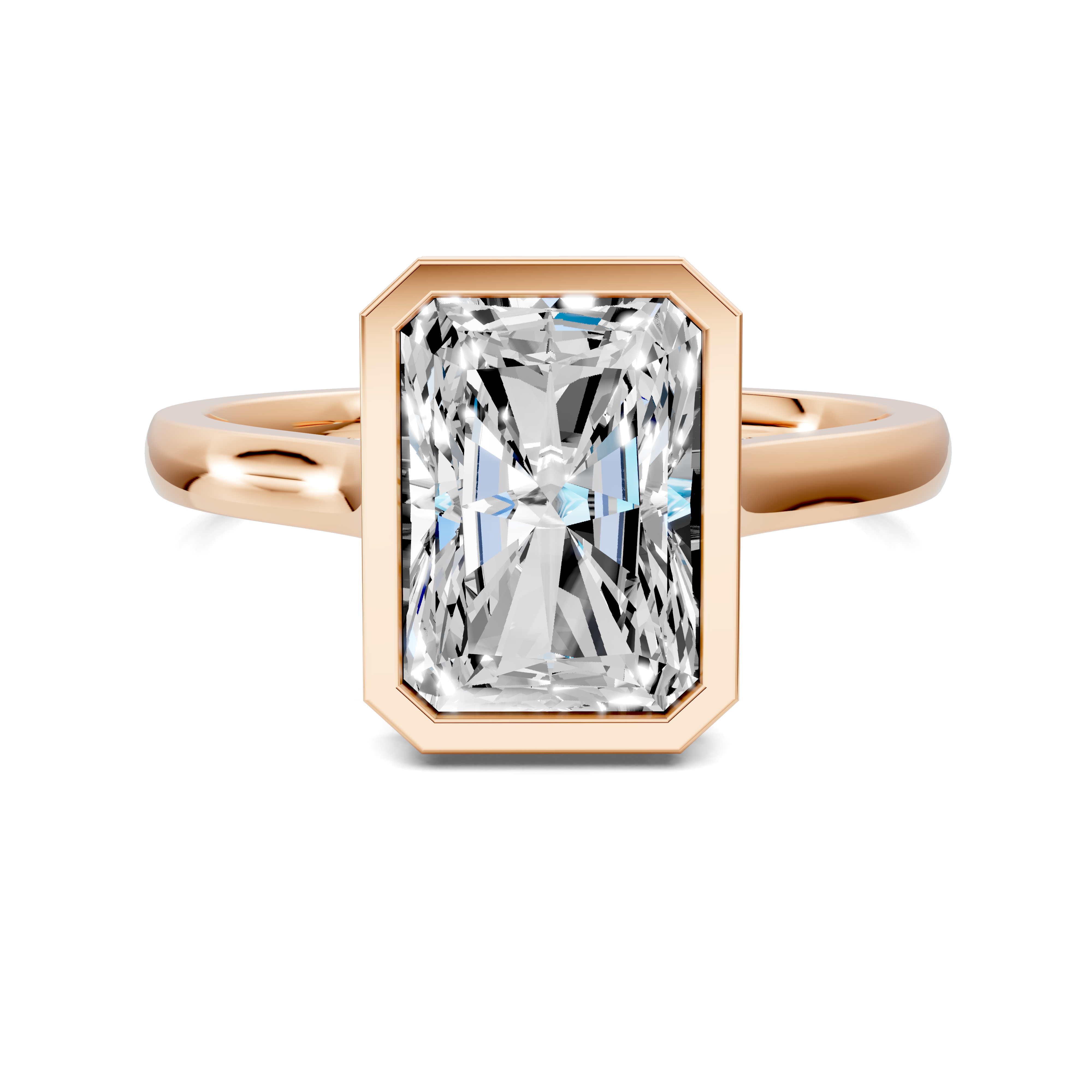 Artemis Bezel Hidden Halo Ring