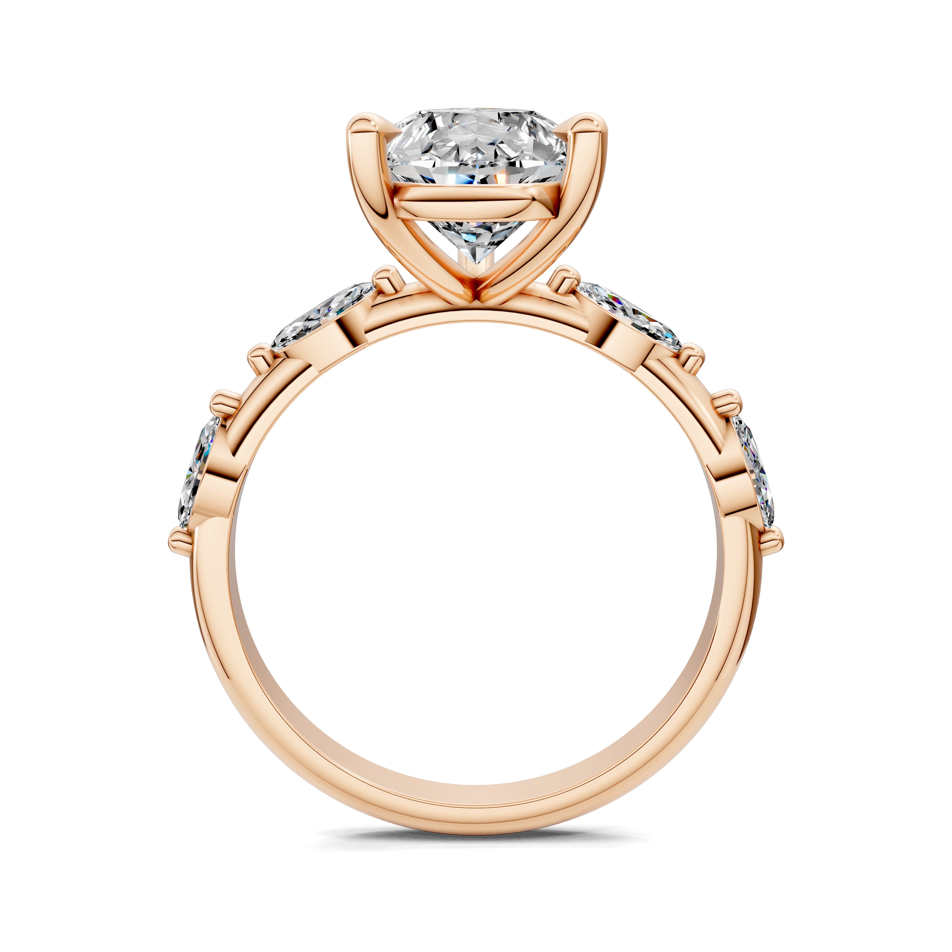 Isadora Pear Sculpted Crescent Ring